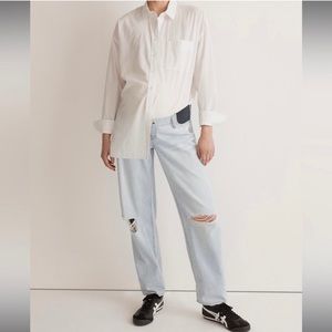 Madewell maternity slouchy boyfriend jeans